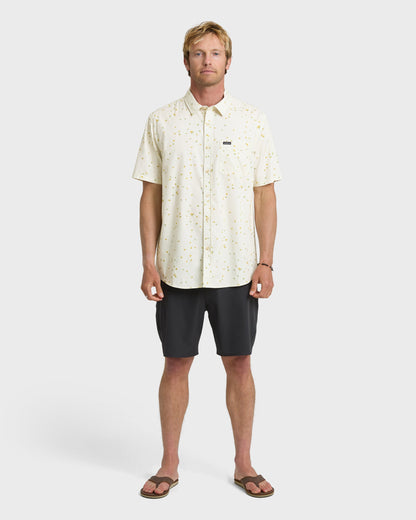 Ditsy Blossom Classic Short Sleeve Shirt - Bone White