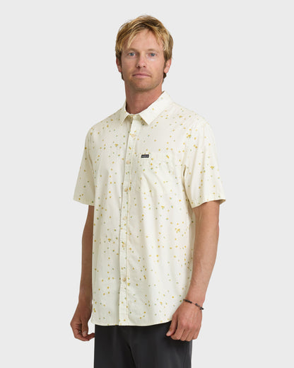 Ditsy Blossom Classic Short Sleeve Shirt - Bone White