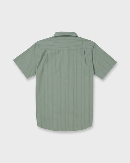 Dobby Stripe Classic Short Sleeve Shirt - Lily Pad