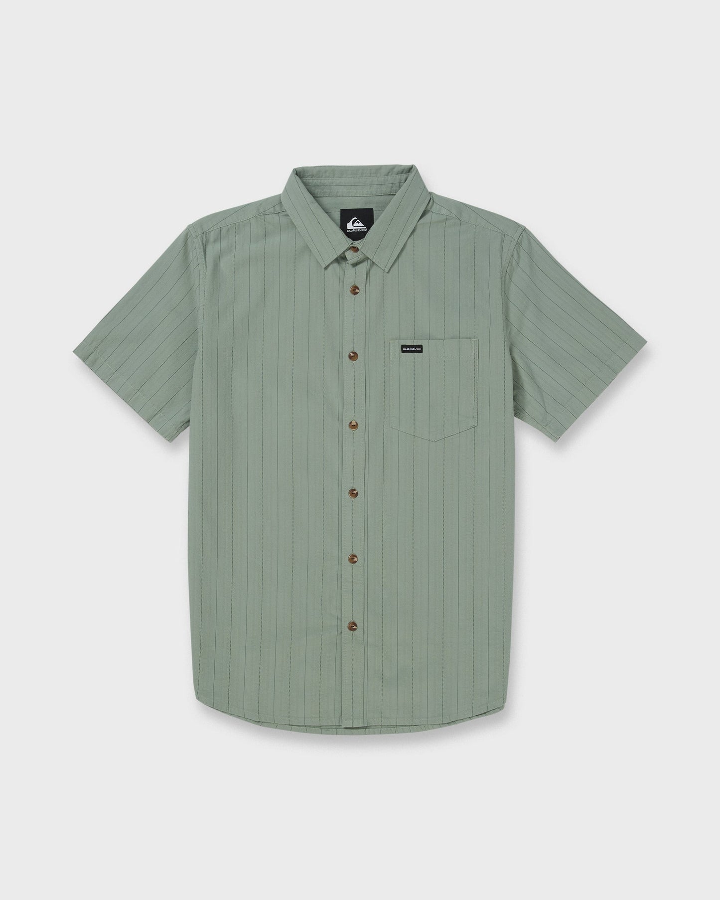 Dobby Stripe Classic Short Sleeve Shirt - Lily Pad