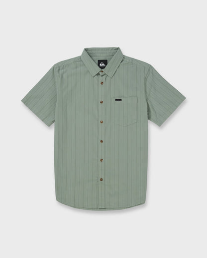 Dobby Stripe Classic Short Sleeve Shirt - Lily Pad