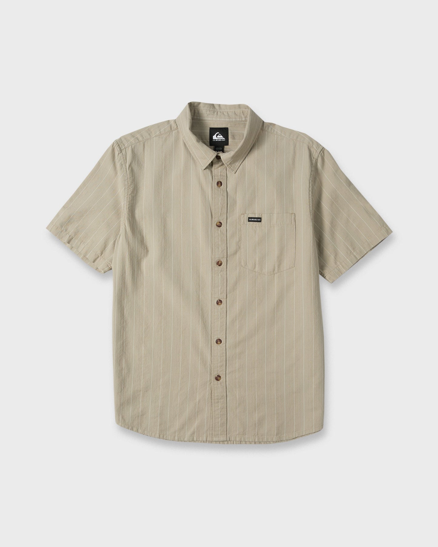 Dobby Stripe Classic Short Sleeve Woven Shirt - Seneca Rock