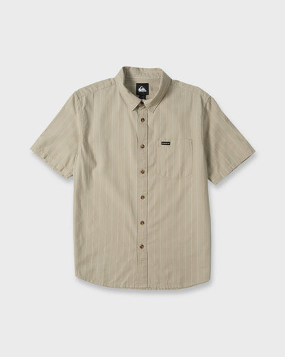 Dobby Stripe Classic Short Sleeve Woven Shirt - Seneca Rock