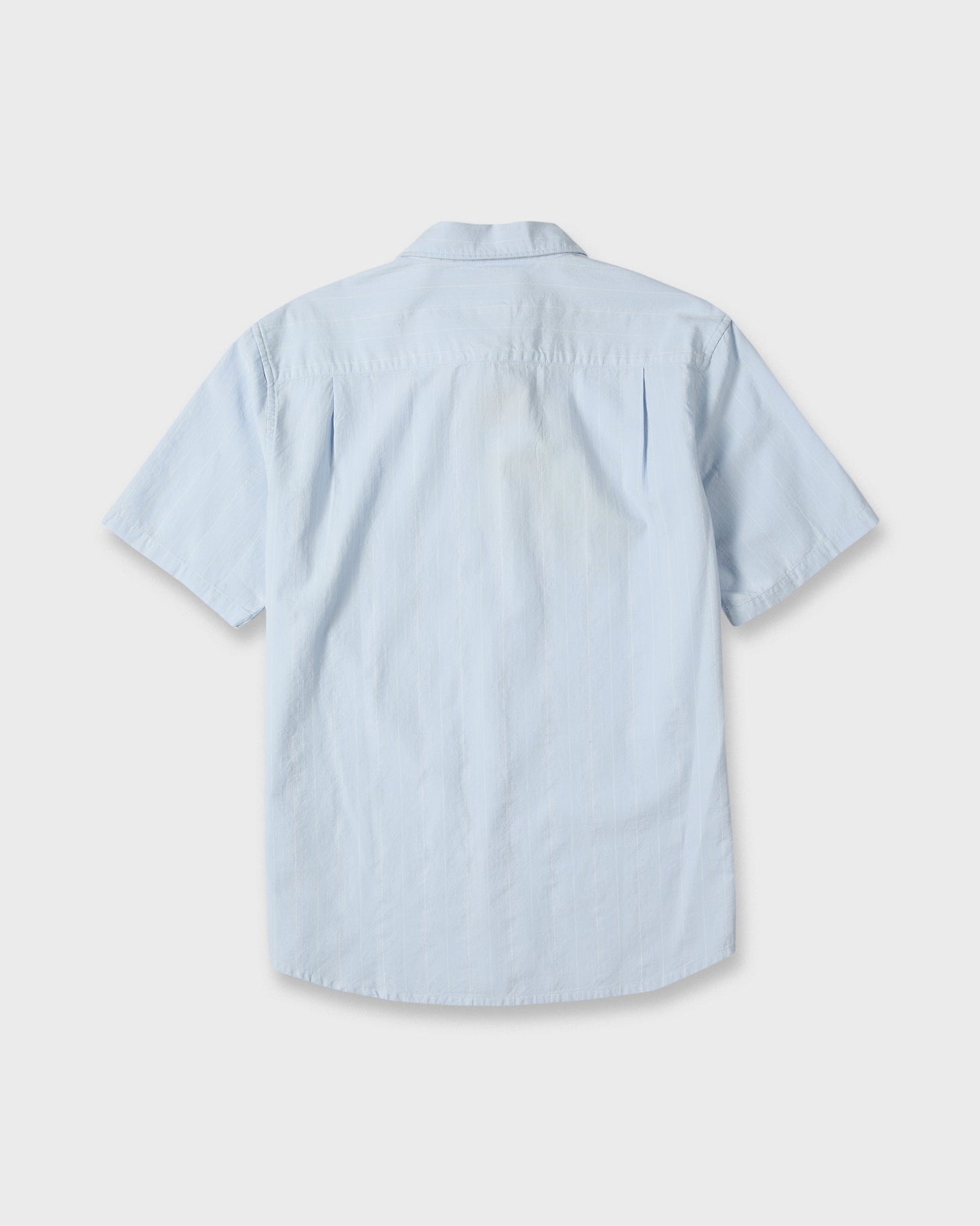 Dobby Stripe Classic Short Sleeve Woven Shirt - Skyway