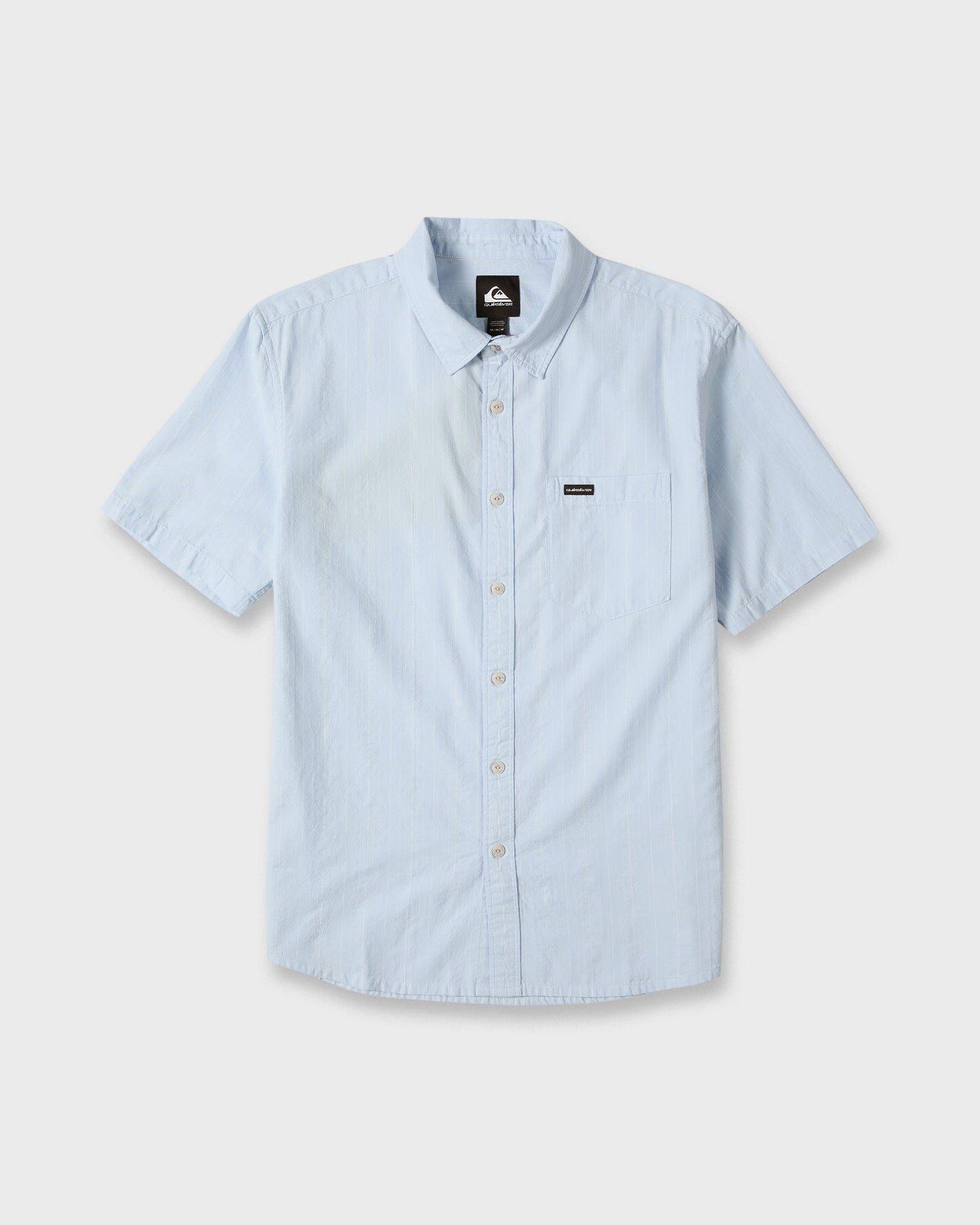 Dobby Stripe Classic Short Sleeve Woven Shirt - Skyway