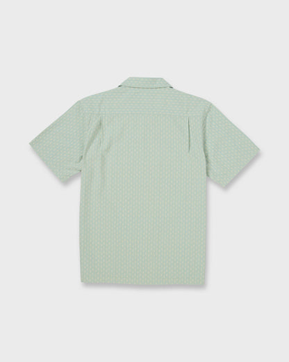 Horizons Casual Seersucker Short Sleeve Shirt - Blue Haze
