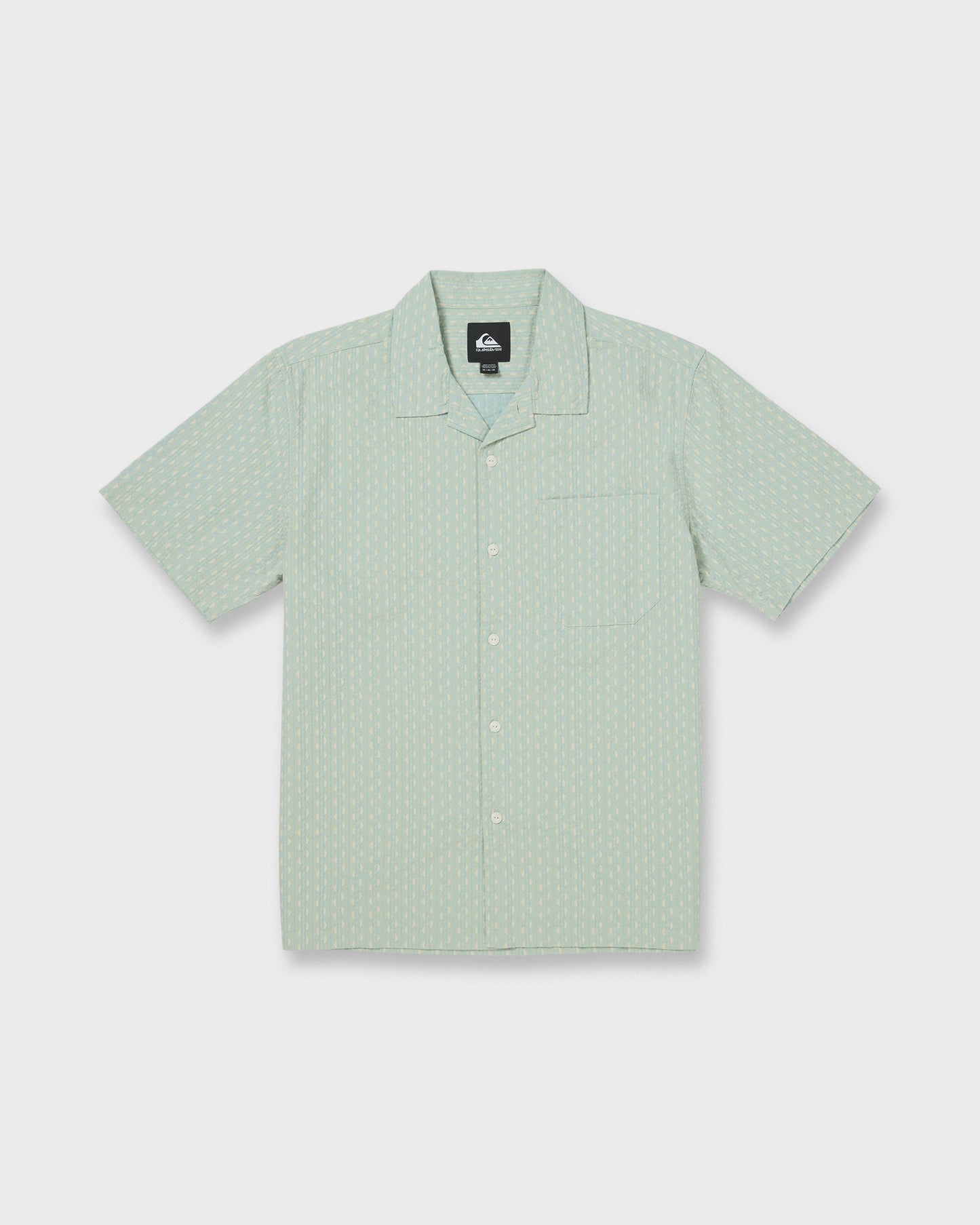 Horizons Casual Seersucker Short Sleeve Shirt - Blue Haze