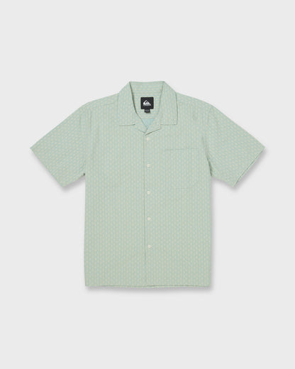 Horizons Casual Seersucker Short Sleeve Shirt - Blue Haze