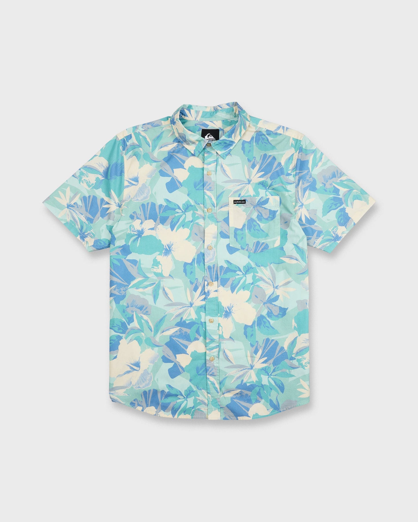 Interact Floral Classic Short Sleeve Shirt - Blue Haze
