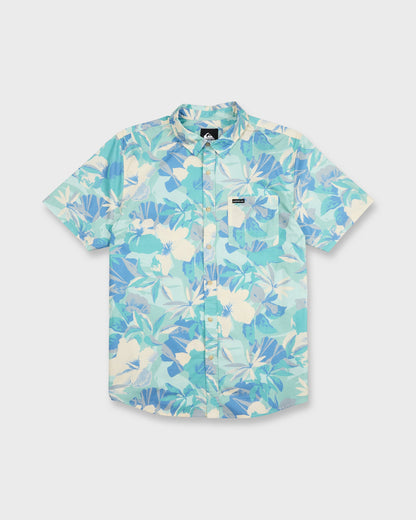 Interact Floral Classic Short Sleeve Shirt - Blue Haze