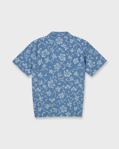 Lo-Biscus DNA Short Sleeve Camp Shirt - Riviera