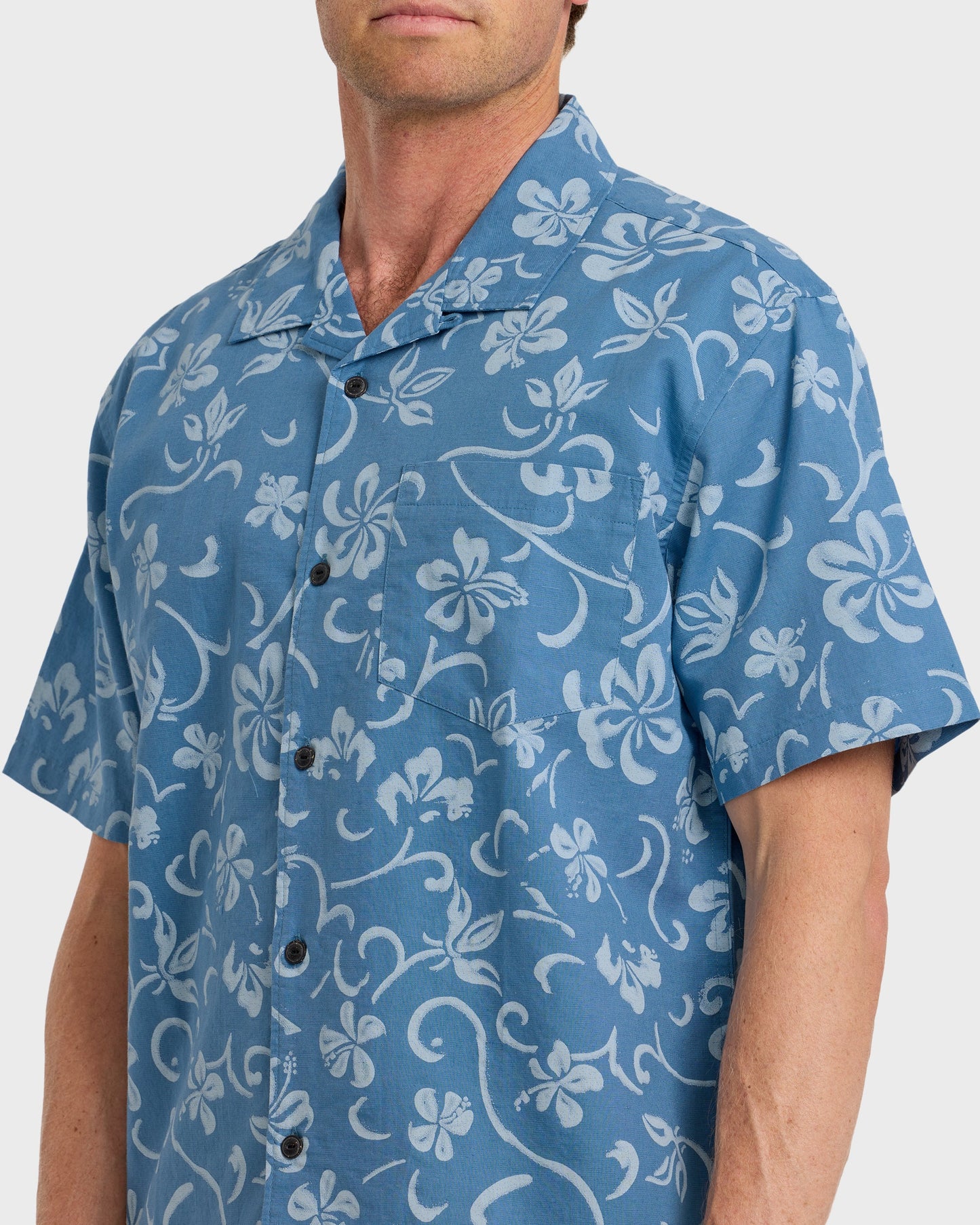 Lo-Biscus DNA Short Sleeve Camp Shirt - Riviera