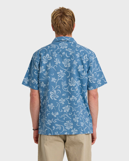 Lo-Biscus DNA Short Sleeve Camp Shirt - Riviera