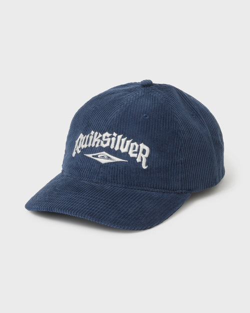 Waveular Corduroy Snapback Hat - Dark Denim