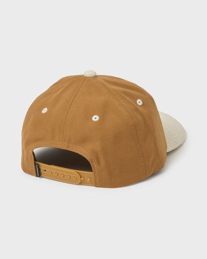 Waveular Corduroy Snapback Hat - Tobacco