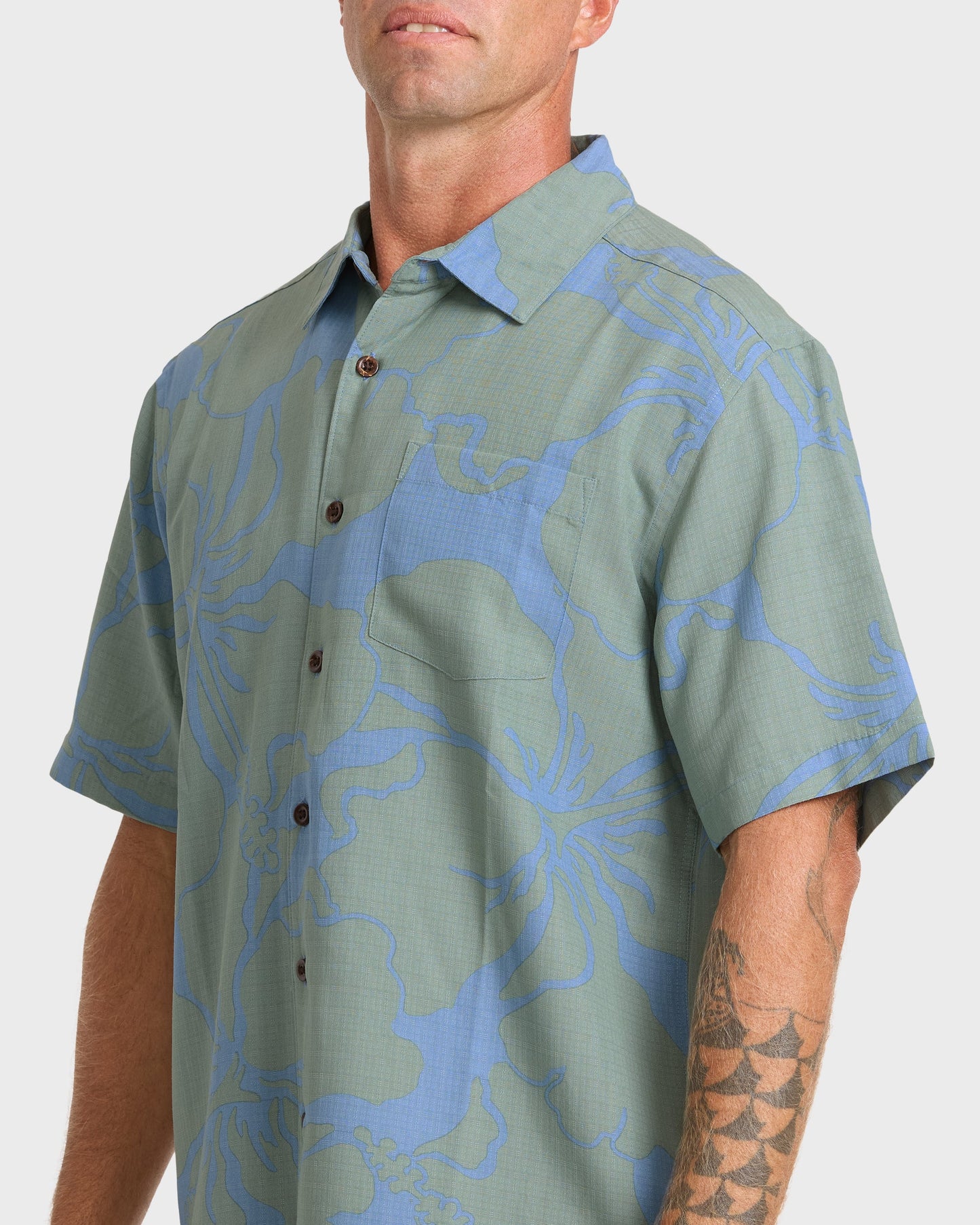 Waterman Bay Breeze Short Sleeve Shirt - Lily Pad