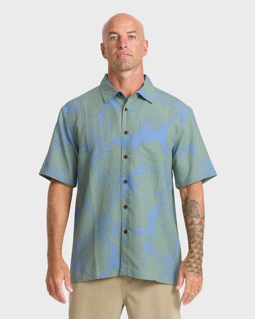 Waterman Bay Breeze Short Sleeve Shirt - Lily Pad
