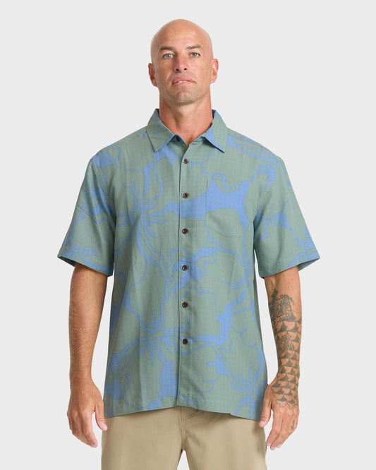 Waterman Bay Breeze Short Sleeve Shirt - Lily Pad