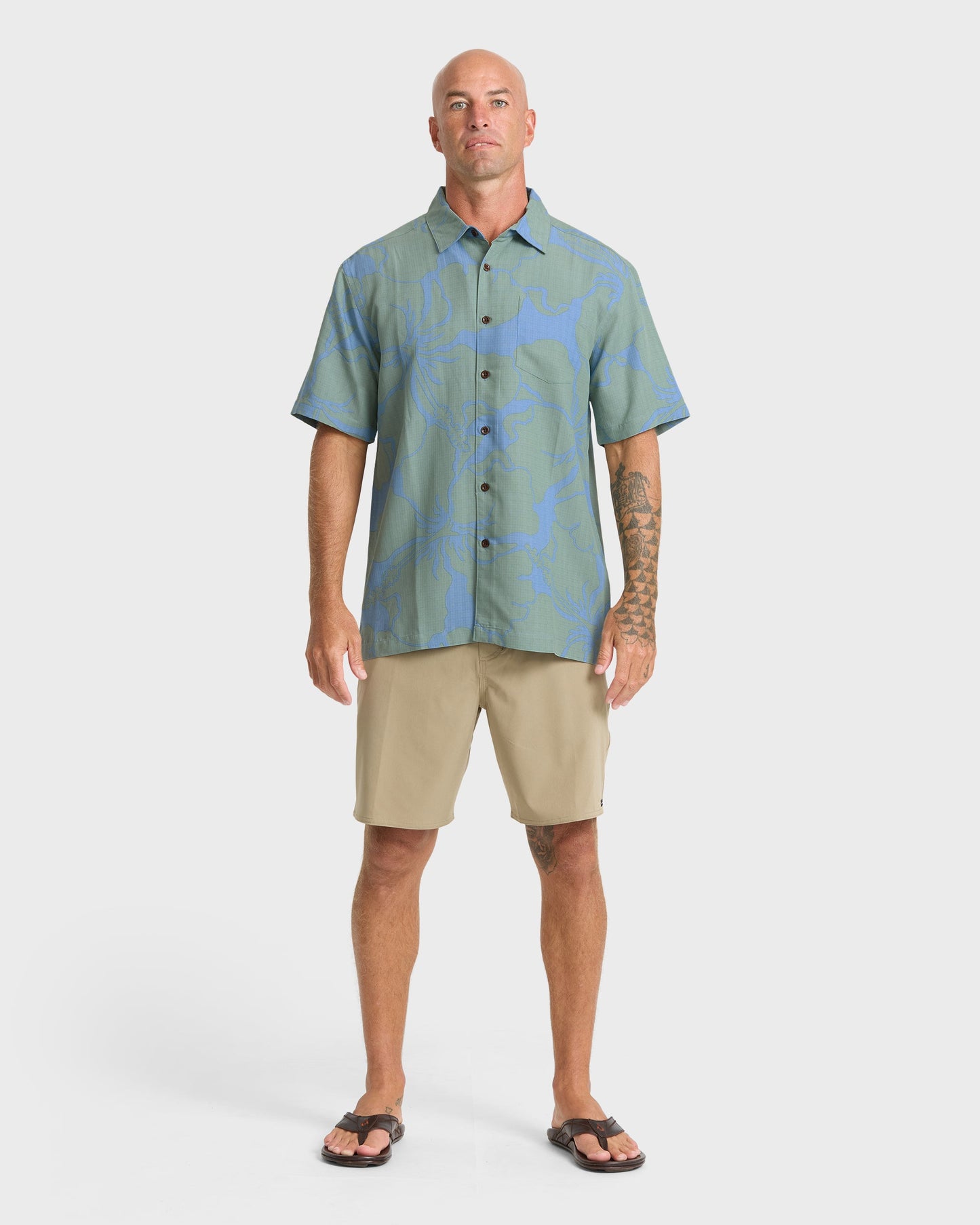 Waterman Bay Breeze Short Sleeve Shirt - Lily Pad
