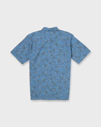 Waterman Flower Field Short Sleeve Shirt - Blue Shadow