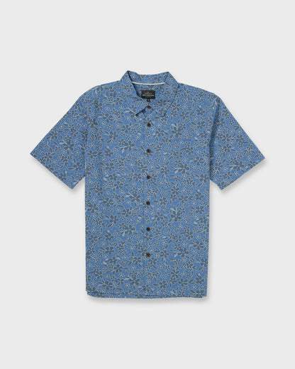 Waterman Flower Field Short Sleeve Shirt - Blue Shadow