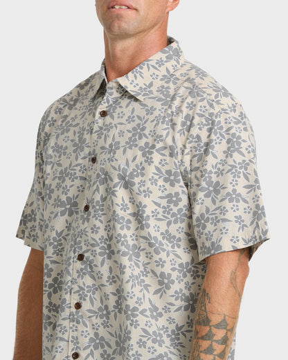 Waterman Flower Field Short Sleeve Shirt - Moonbeam