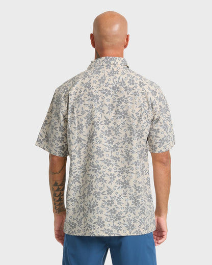 Waterman Flower Field Short Sleeve Shirt - Moonbeam