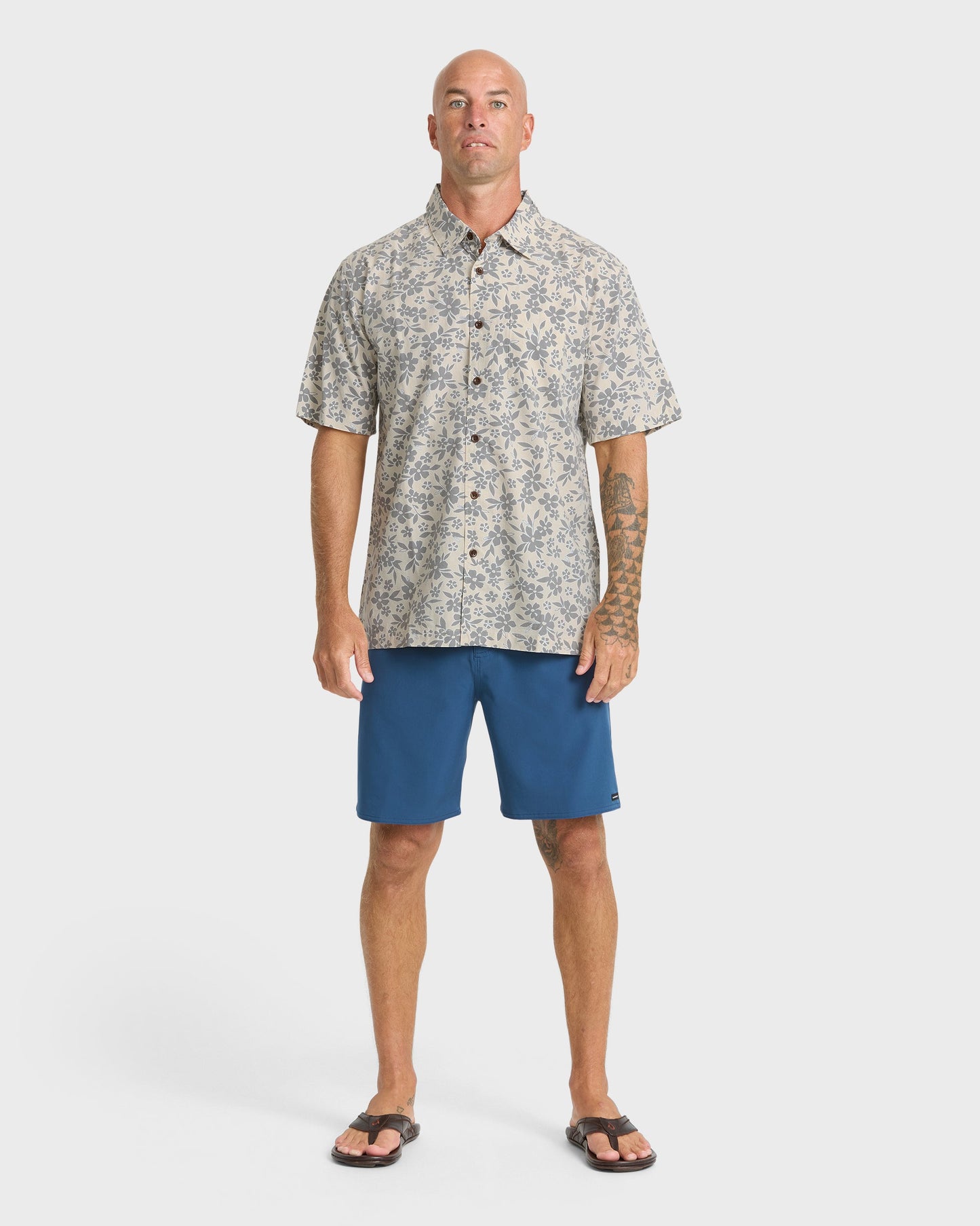 Waterman Flower Field Short Sleeve Shirt - Moonbeam