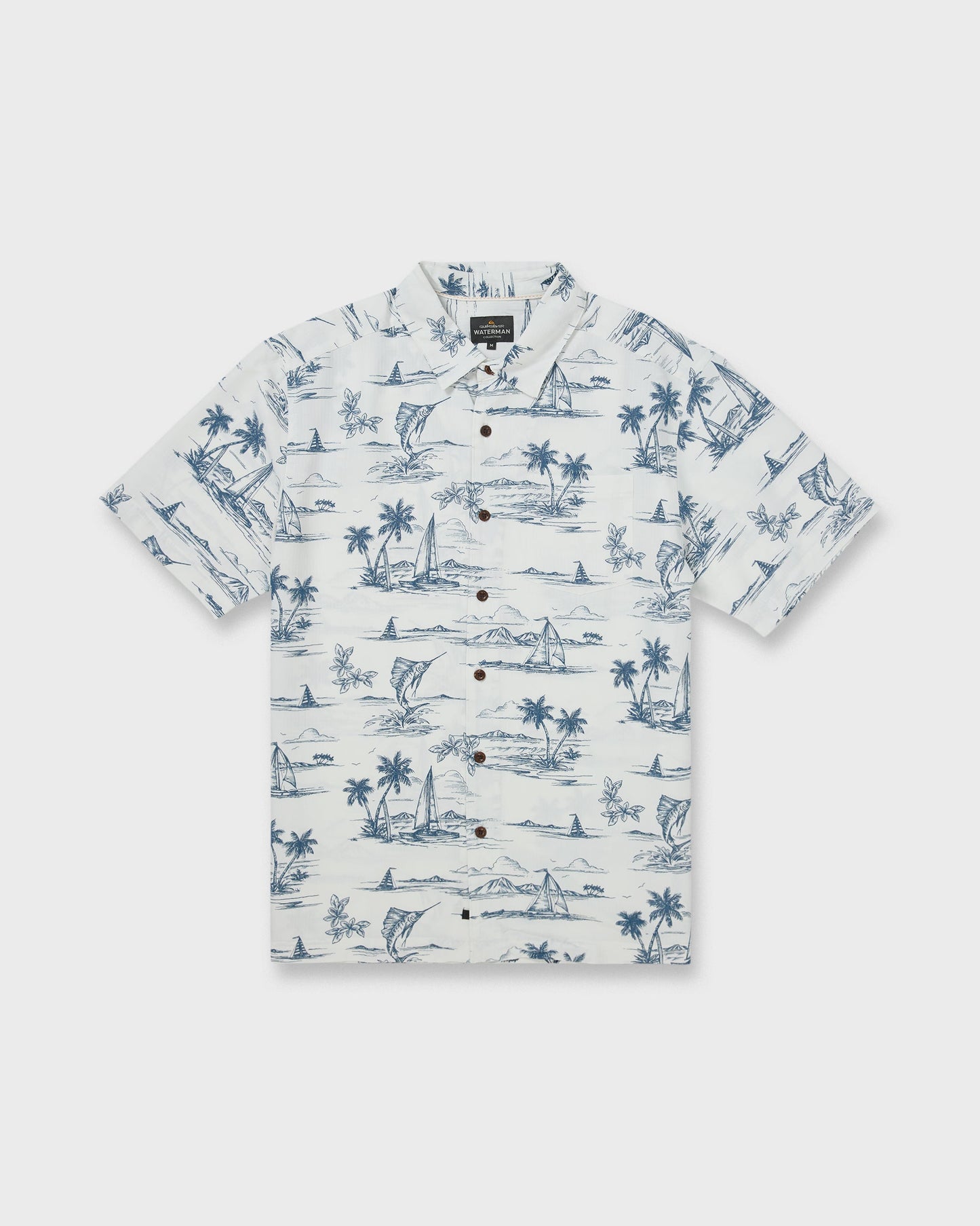 Waterman Sail Away Short Sleeve Shirt - Dark Denim