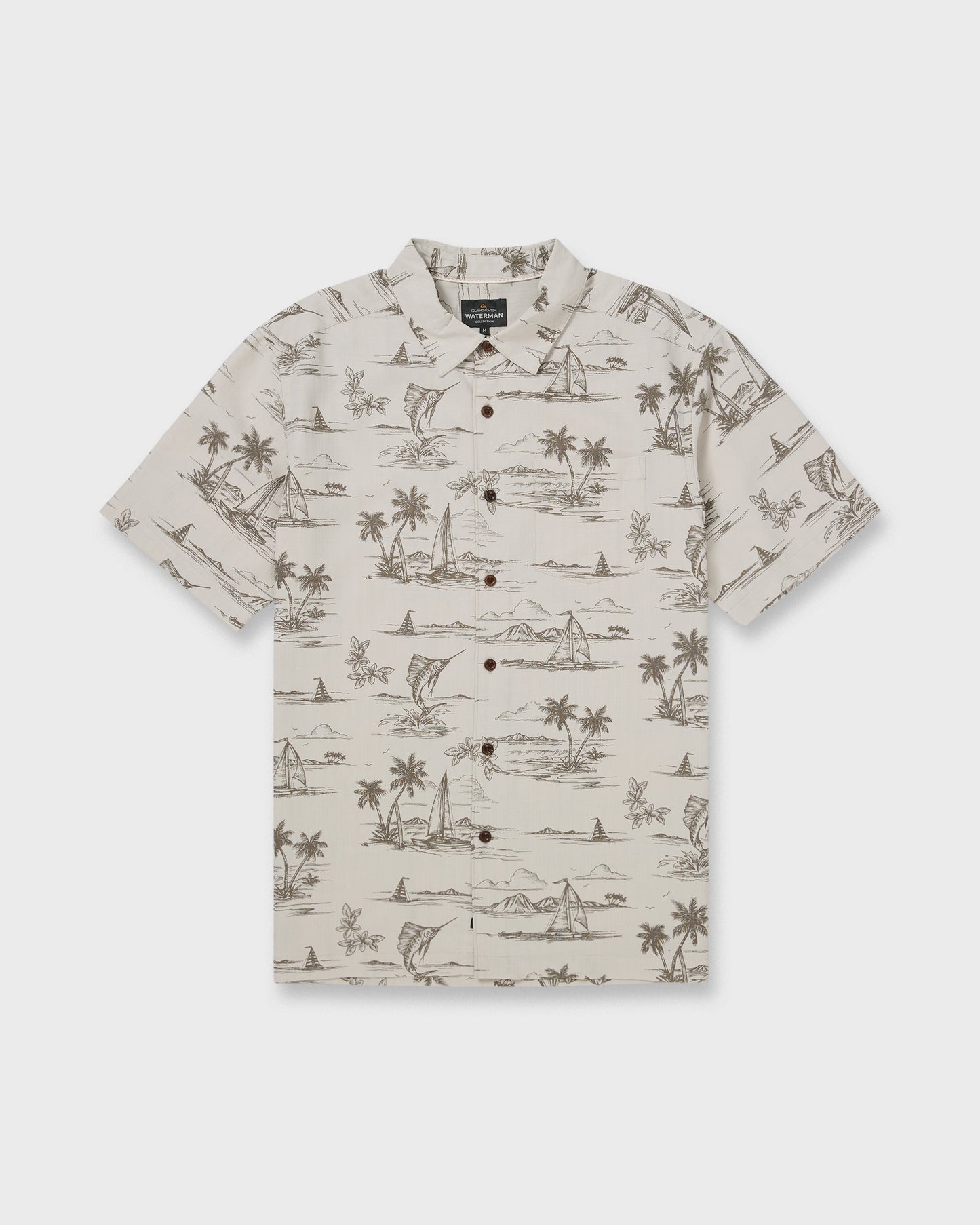 Waterman Sail Away Short Sleeve Shirt - Moonbeam