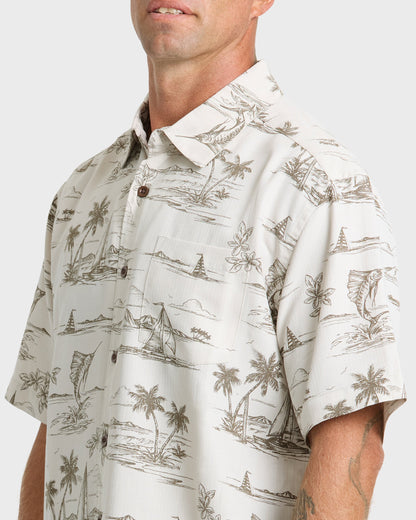 Waterman Sail Away Short Sleeve Shirt - Moonbeam