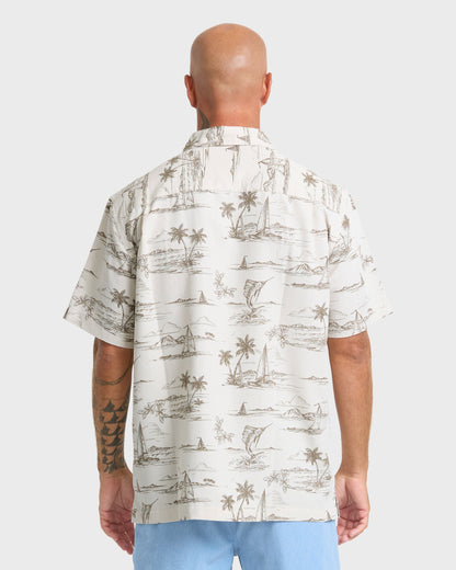 Waterman Sail Away Short Sleeve Shirt - Moonbeam