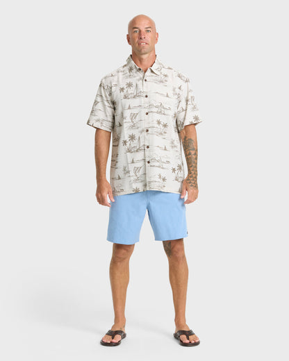 Waterman Sail Away Short Sleeve Shirt - Moonbeam