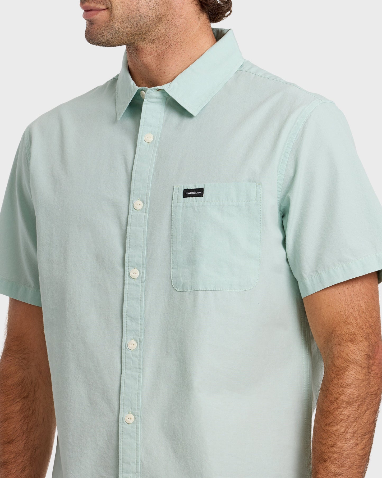 Shore Break Classic Short Sleeve Button-Up Shirt - Blue Haze