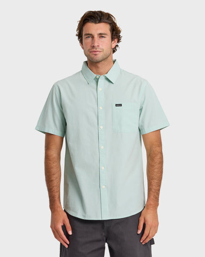 Shore Break Classic Short Sleeve Button-Up Shirt - Blue Haze