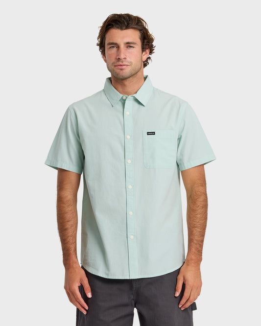 Shore Break Classic Short Sleeve Button-Up Shirt - Blue Haze