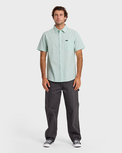 Shore Break Classic Short Sleeve Button-Up Shirt - Blue Haze