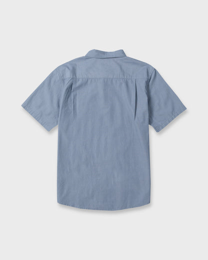 Shore Break Classic Short Sleeve Woven Button-Up Shirt - Quiet Harbor