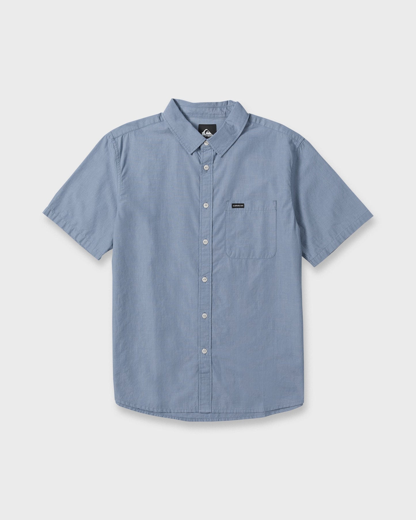 Shore Break Classic Short Sleeve Woven Button-Up Shirt - Quiet Harbor
