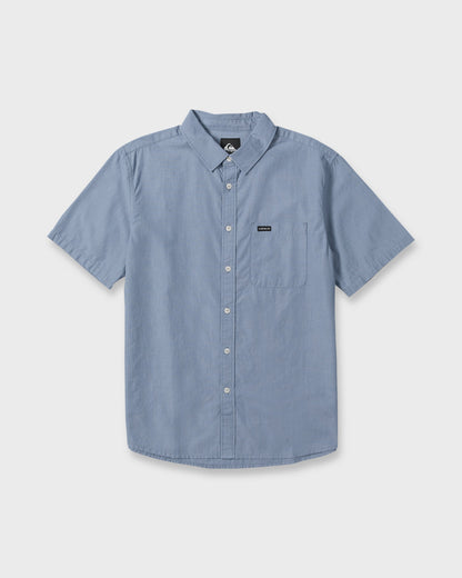 Shore Break Classic Short Sleeve Woven Button-Up Shirt - Quiet Harbor