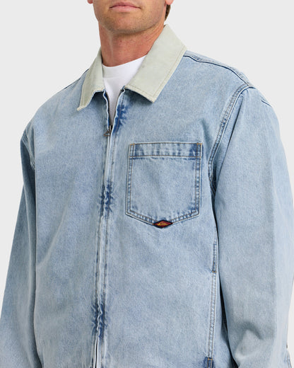 Surf Harrington Denim Jacket - Light Indigo