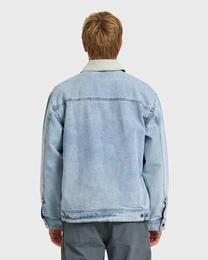 Surf Harrington Denim Jacket - Light Indigo