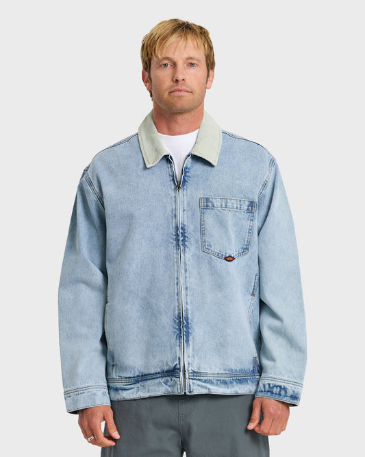 Surf Harrington Denim Jacket - Light Indigo