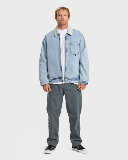 Surf Harrington Denim Jacket - Light Indigo