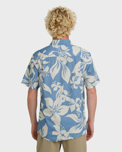 Kailua Classic Printed Short Sleeve Shirt - Riviera