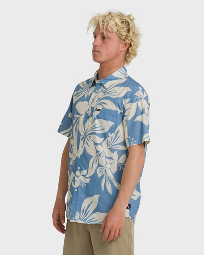 Kailua Classic Printed Short Sleeve Shirt - Riviera
