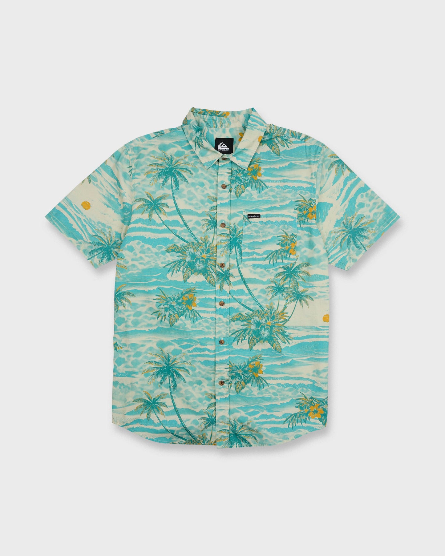 Sundown Stretch Classic Short Sleeve Shirt - Aqua
