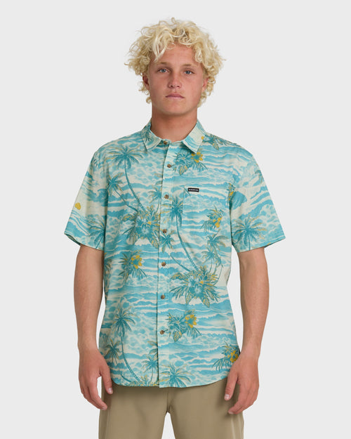 Sundown Stretch Classic Short Sleeve Shirt - Aqua