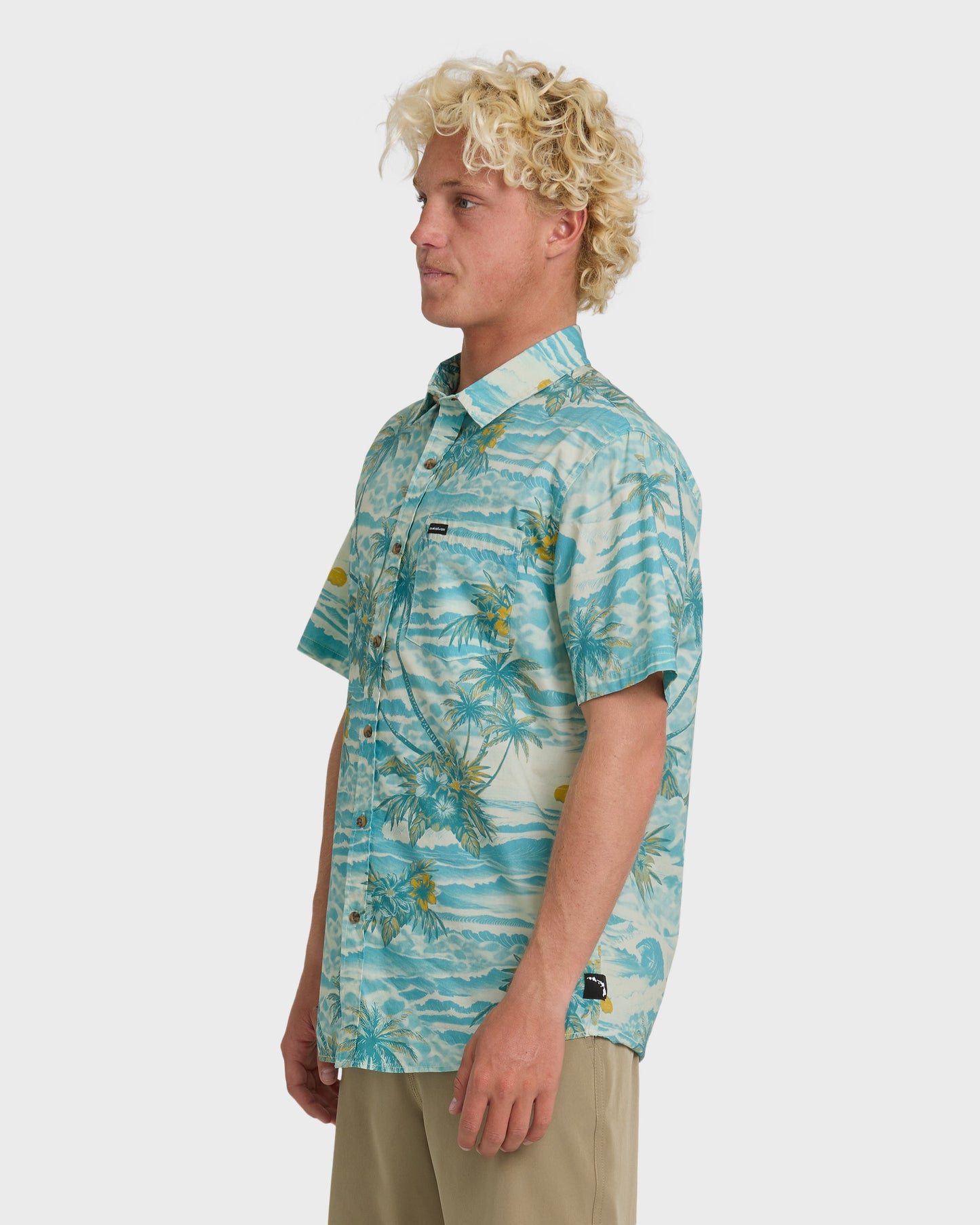 Sundown Stretch Classic Short Sleeve Shirt - Aqua