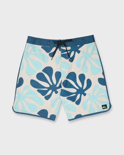 SurfSilk Sol Tiles Scallop 19" Boardshorts - Bone White
